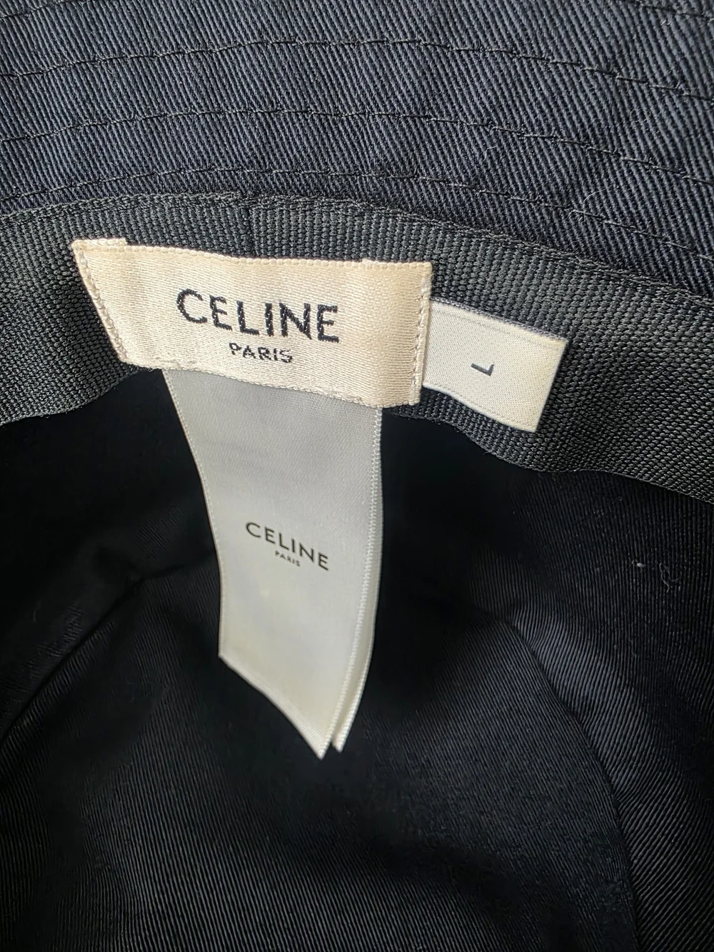 Auth Celine Logo Black Bucket Hat - Picture 5 of 8